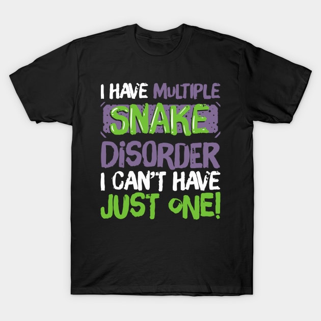 Multiple Snake Disorder T-Shirt by maxdax